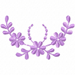 Flowers And Tree Embroidery Design 4